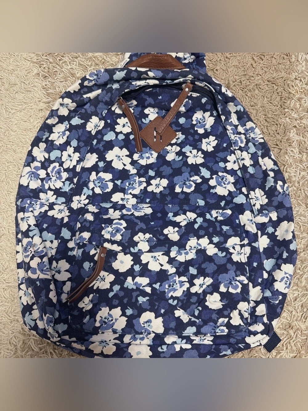 New Aeropostale Floral Blue and White Backpack